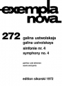 Sinfonie Nr.4 fr Alt, Trompete, Tam-Tam und Klavier Partitur und Stimmen
