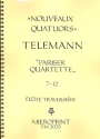 Pariser Quartette Band 2 (Nr.7-12) für Flöte, Violine, Gambe, Cello und Bc Stimmen im Faksimile