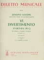 DIVERTIMENTO G-DUR NR.6 HOB.II:3 FUER 2 OBOEN, 2 FAGOTTE, 2 HOERNER PARTITUR UND STIMMEN