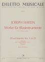 DIVERTIMENTO D-DUR NR.5 HOB.II:D18 FUER 2 OBOEN, 2 FAGOTTE, 2 HOERNER PARTITUR UND STIMMEN