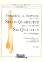 Sechs Quartette  fr 4 Trompeten Partitur und Stimmen