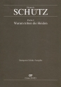 Warum toben die Heiden SWV23 fr 2 Favorit- und 2 Cappellchoere (je SATB/SATB) und Orgel,  Partitur (dt/en)