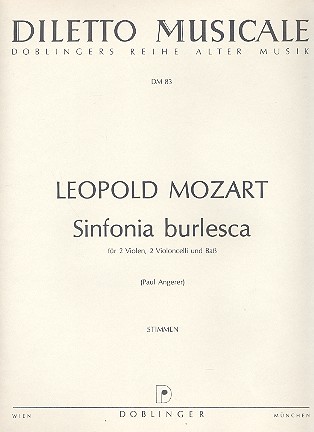 Sinfonia burlesca fr 2 Violen, 2 Violoncelli und Kontrababass Stimmen