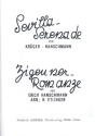 Sevilla-Serenade  und Zigeuner-Romanze fr 2 Violinen und Klavier