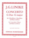 Concerto G-Dur für 2 Blockflöten, 2 Flöten und Bc Stimmen