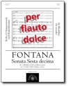 Sonata Sesta decima  fr 3 Blockflten (SSA) und Bc Partitur und Stimmen