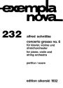 Concerto grosso Nr.6 für Klavier, Violine und Streichorchester Studienpartitur