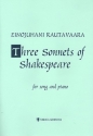 3 Sonnets of Shakespeare op.14 fr Gesang und Klavier