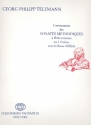 Continuation des sonates metodiques a flute traverse ou a violon avec la basse chiffre Facsimile