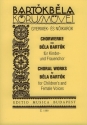 Chorwerke von Bela Bartok fr Kinder- und Frauenchor Partitur