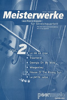 Meisterwerke aus Pop und Klassik Band 2 fr Streichquartett Studienpartitur