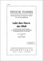 Lobet den Herrn der Welt Trumpet Voluntary f�r SSAA Chor und Orgel Partitur