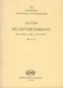 6 Divertimenti Band 2 fr Streichtrio Studienpartitur