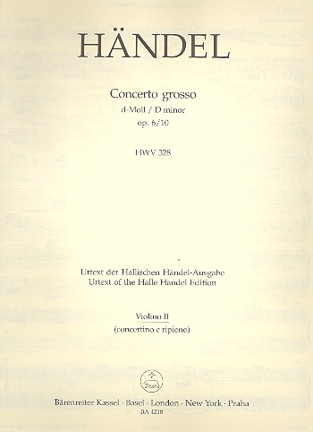 Concerto grosso d-Moll op.6,10 HWV328 fr Streichorchester Violine 2