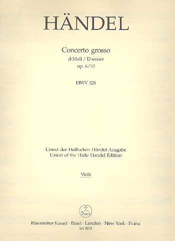 Concerto grosso d-Moll op.6,10 HWV328 fr Streichorchester Viola