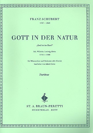 Gott in der Natur fr Mnnerchor und Orchester Partitur (dt)