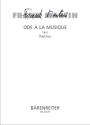 Ode a la musique fr Bariton gem Chor und Instrumente, 1961 Partitur (fr/dt)