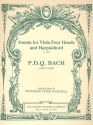 Sonata for viola 4 hands and harpsichord Schickele, Prof. P., ed