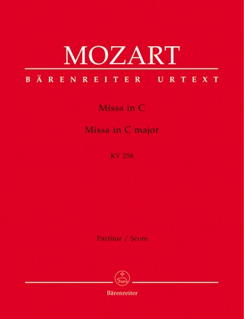 Missa C-Dur KV258 fr Soli, Chor und Orchester Partitur (la)