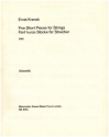 Five Short Pieces op.116 for strings Violoncello
