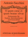 O quam carae et quam beatae silvae fr Sopran, Streicher und Bc Partitur und Stimmen