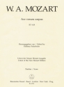 Ave verum corpus KV618 fr gem Chor, Orchester und Orgel Spielpartitur (= Orch.-stimmen)