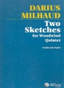 2 Sketches for flute, oboe, clarinet, horn and bassoon score and parts
