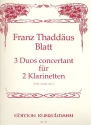 3 Duos concertant fr 2 Klarinetten