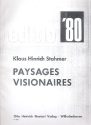 Paysages visionaires fr beliebigen Klangerzeuger (Graphische Notation) Verlagskopie