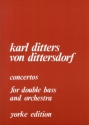 Concertos for double bass and orchestra for double bass and piano