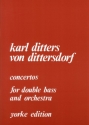 Concertos for double bass and orchestra for double bass and piano