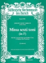 Missa sexti Toni F-Dur - fr Soli, Chor, 2 Violinen und Bc Partitur