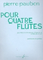 POUR QUATRE FLUTES POUR FLUTE EN UT ET PICCOLO, 2 FLUTES EN UT ET FLUTE ALTO EN SOL