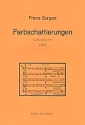 Farbschattierungen für Flöte, Oboe, Klarinette, Horn und Fagott Partitur und Stimmen