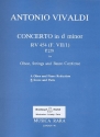Konzert d-Moll RV454 F.VII:1 für Oboe, Streicher und Bc Partitur und Stimmen