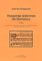 VESPERAE SOLENNES DE DOMINICA FUER SOLI, CHOR, 2 TRP (HR, PK) AD LIB., 2 VL UND BC,  CHORPARTITUR