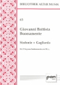 Sinfonie und Gagliarda fr 2 Sopraninstrumente und Bc 2 Spielpartituren