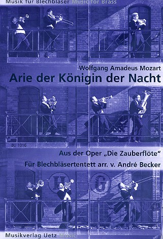 Arie der Knigin der Nacht aus Die Zauberflte fr 10 Blechblser Partitur und 21 Stimmen