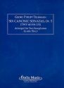 6 canonic Sonatas op.5 TWV40:118-123 for 2 saxophones (same tune),  score