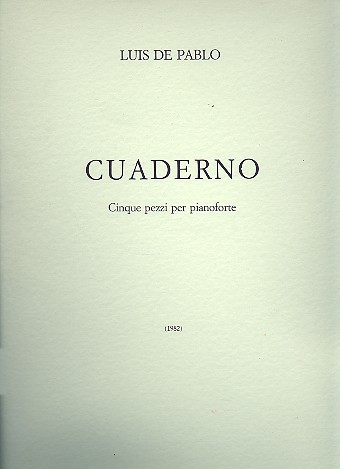 Cuaderno per pianoforte