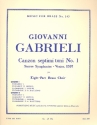 Canzon septimi toni no.1 for 8-part brass chorus score and parts