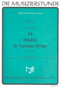 14 Studies in various Styles for saxophone