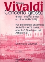 Concerto grosso d-Moll op.3,8 RV522 fr AAAATB (AATB/AAB) Blockflten (oder 2-5 Querflten und Altflte in G) Partitur