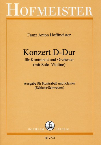 Konzert D-Dur Nr.1 fr Kontraba, Violine und Orchester fr Kontraba, Violine und klavier