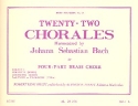 22 chorals for 4-part brass choir score