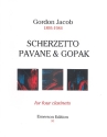 Scherzetto, Pavane and Gopak for 4 clarinets score and parts