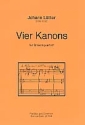 4 KANONS FUER STREICHQUARTETT PARTITUR UND STIMMEN