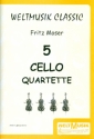 5 Quartette fr Violoncelli Partitur und Stimmen