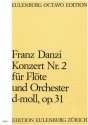 Konzert d-Moll Nr.2 op.31 für Flöte und Orchester Studienpartitur