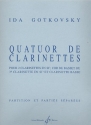 Quatuor de clarinettes partition et parties